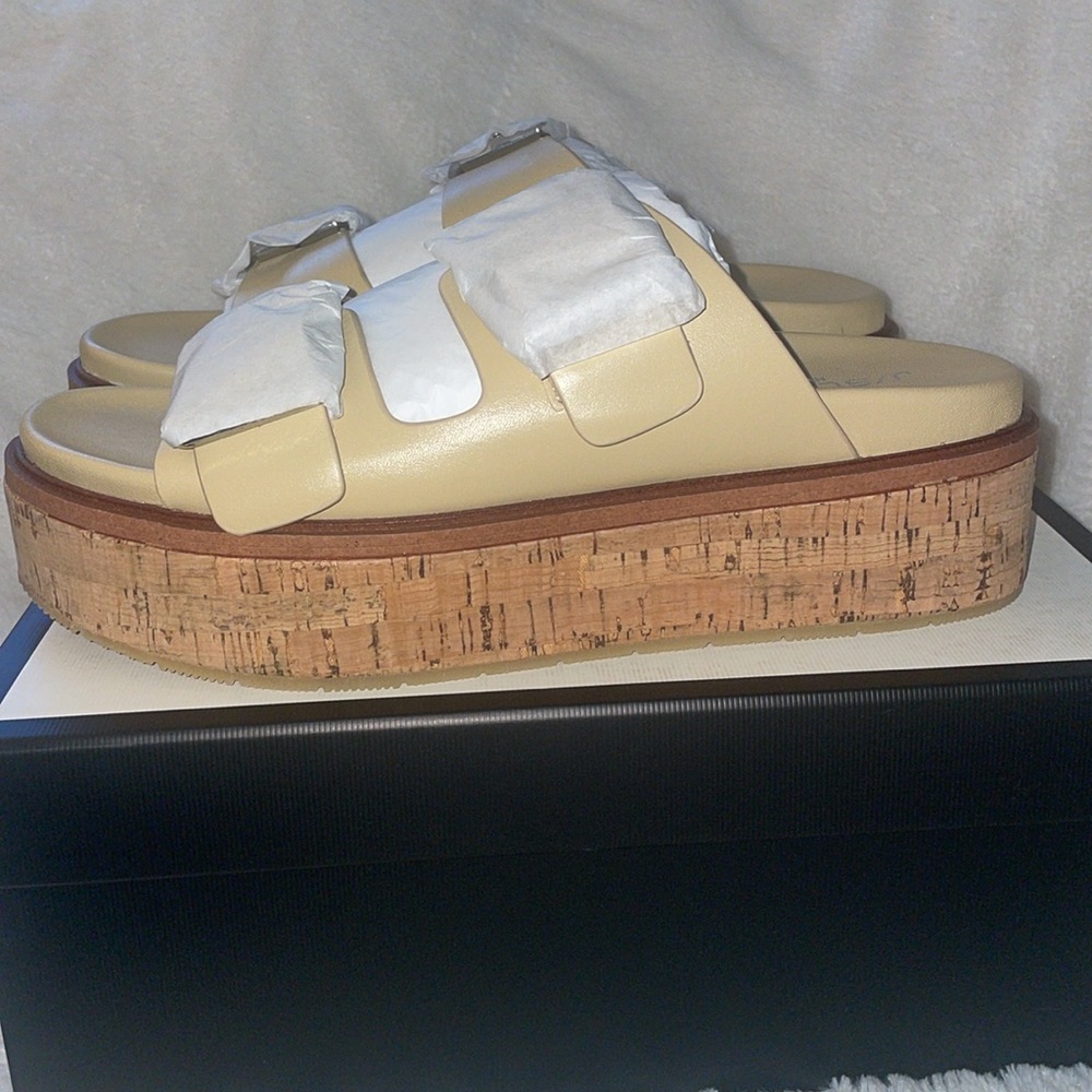 NWT J/SLIDES BELINDA Sand Leather Sandal - Picture 12 of 16